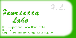 henrietta laho business card